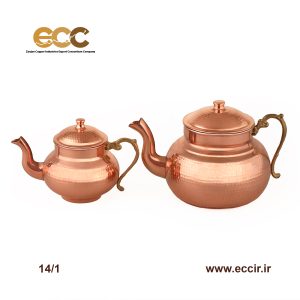 کتری و قوری مسی دسته برنجی