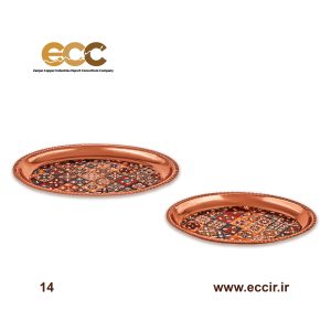 زیر استکانی مسی طرح ترمه سایز 2