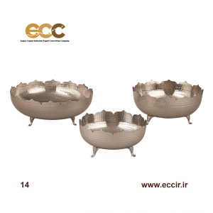 آجیل خوری مسی سه پایه کروم 3