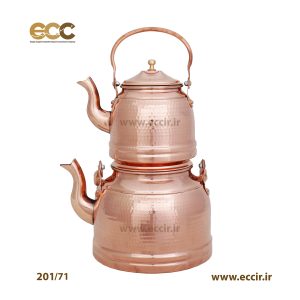 کتری و  قوری راسته مسی سایز1