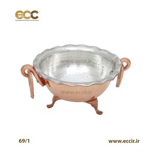 کاسه آجیل مسی سه پایه نقلی