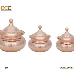 شکلات خوری مسی بی پایه  لب چین سایز2