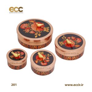 شکلات خوری مسی 4 تایی سایز 2