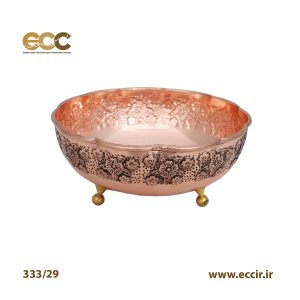 شکلات خوری مسی  سه پایه رزگل
