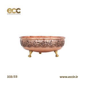 بستنی خوری مسی سه پایه رزگل