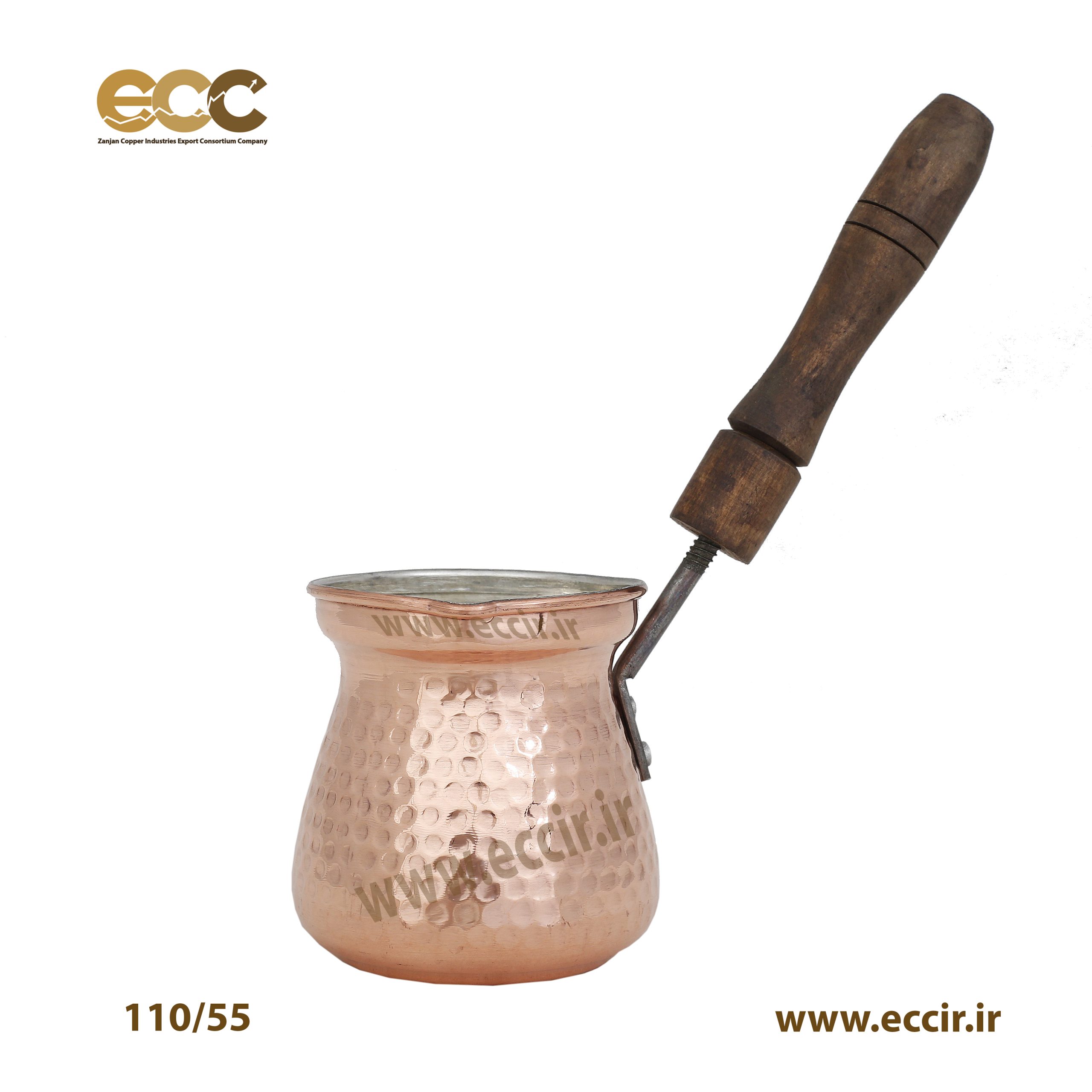شیرجوش مسی دسته چوبی 1