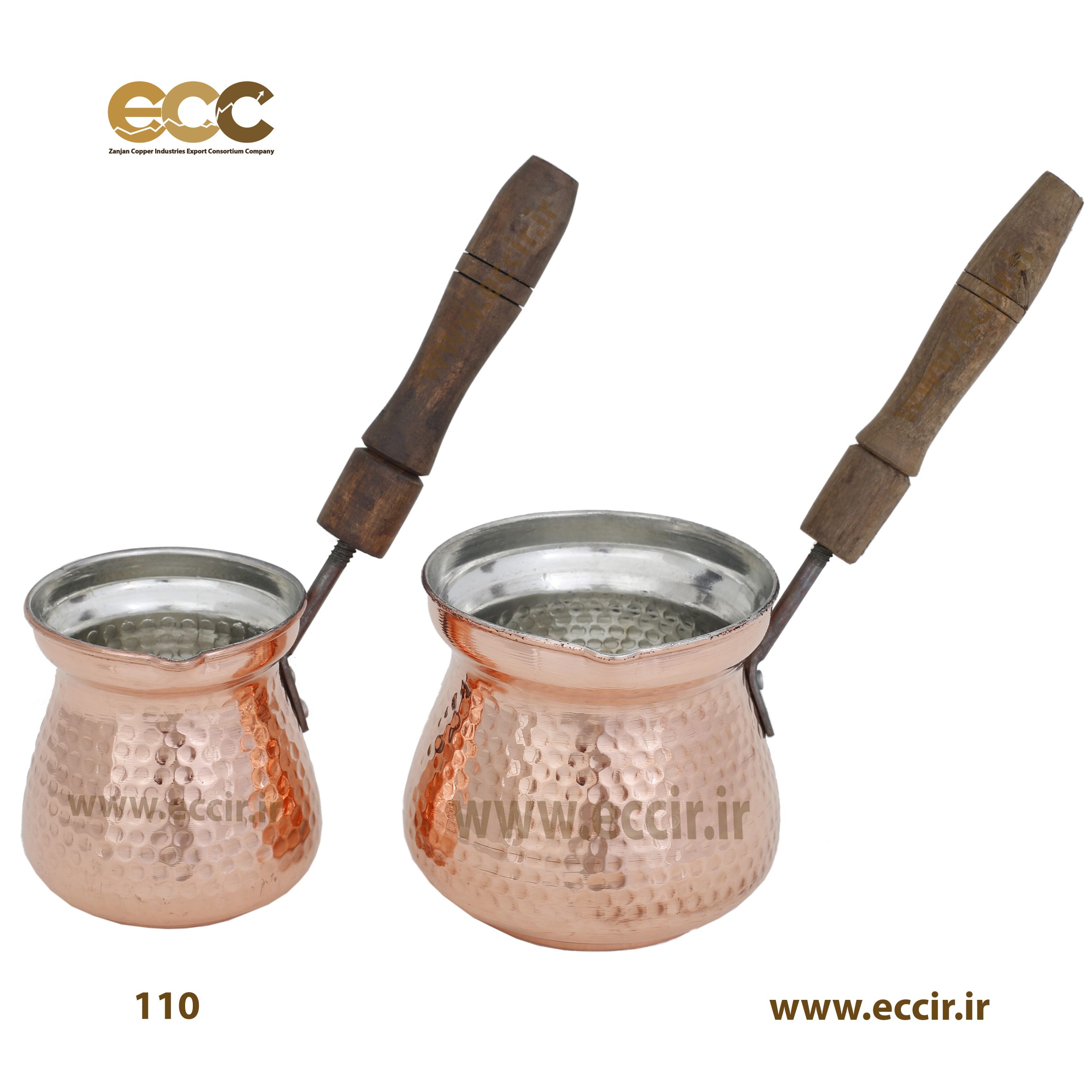 شیرجوش مسی دسته چوبی 2