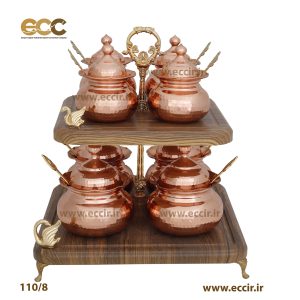 جا ادویه وپاسماوری مسی دوطبقه 8پارچه مسی