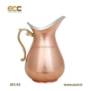 نام محصول : پارچ مسی چکشی بزرگ مشخصات محصول : ارتفاع 25 ، قطر 16 وزن 605 گرم ، کد 53/201 محصول فوق دارای پوشش نانو و رنگ ماندگار و فواید متعدد درمانی می باشد. درباره محصول: 1 - مناسب پذیرایی آب وانواع نوشیدنی 2 - دور از تماس مستقیم آتش و وسایل داغ کننده قرار گیرد. 3– با آب داغ و اشیاء زبر شسته نشود.